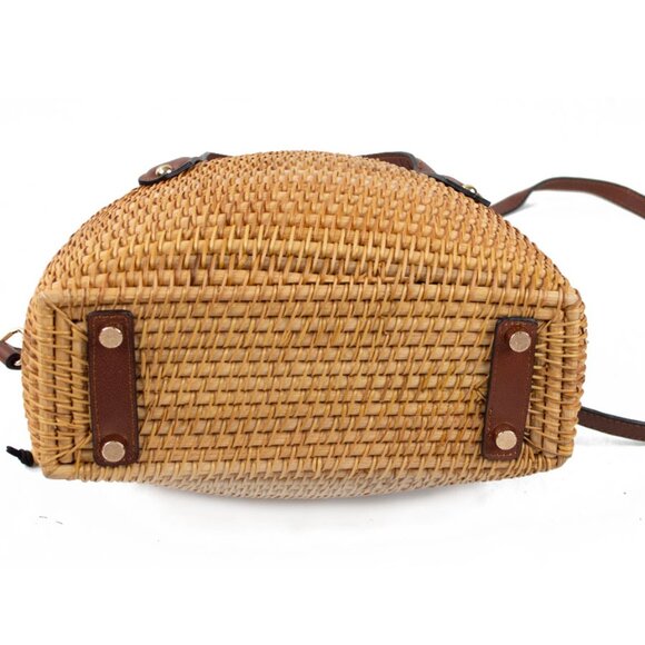 Pulicati Handmade Women Bag 2 Handled Basket Sinch Bag - Picture 8 of 10